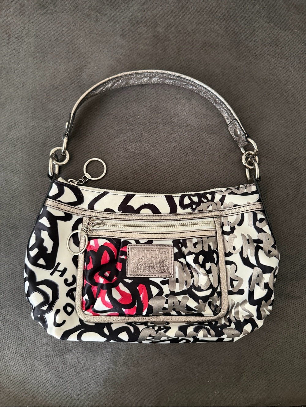 Coach Y2K Vintage Limited Edition Graffiti Poppy Shoulder Bag Handbag